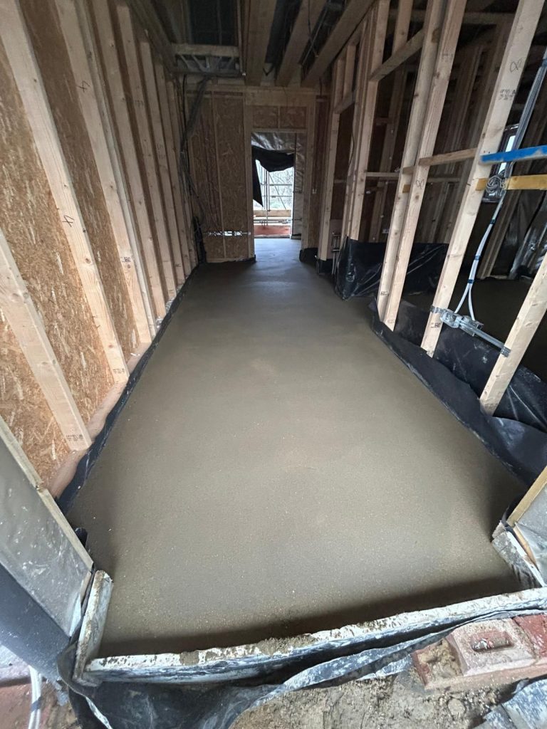 Liquid floor screed – timber-frame extension by CT2 Plastering & Rendering, Orpington